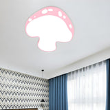 Kids Room Blue Mushroom LED Flush Mount Ceiling Light Image - 6