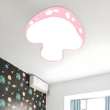 Kids Room Blue Mushroom LED Flush Mount Ceiling Light Image - 7