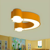 Kids Room Blue Rainbow LED Flush Mount Ceiling Light Image - 5