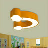 Kids Room Blue Rainbow LED Flush Mount Ceiling Light Image - 5