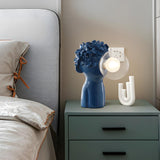 Kids Room Blue Resin Clear Globe Shade Decor Table Lamp Image - 13