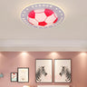 Kids Room Blue Soccer LED Flush Mount Ceiling Light Image - 14