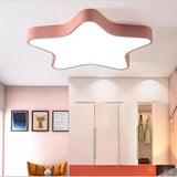 Kids Room Blue Star Shape Dimmable LED Flush Mount Lamp Image - 2