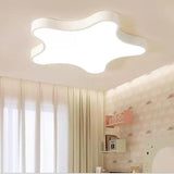 Kids Room Blue Star Shape Dimmable LED Flush Mount Lamp Image - 9