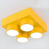 Kids Room Building Blocks LED Flush Mount Ceiling Light Image - 3