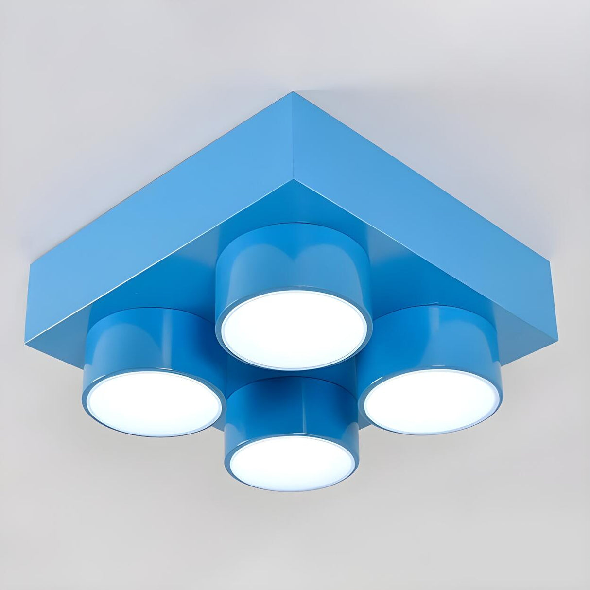 Kids Room Building Blocks LED Flush Mount Ceiling Light Image - 4