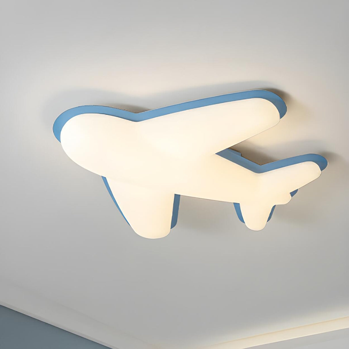 Kids Room Cartoon Airplane LED Flush Mount Ceiling Lamp Image - 2