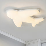 Kids Room Cartoon Airplane LED Flush Mount Ceiling Lamp Image - 3