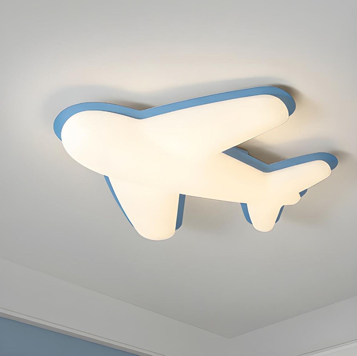 Kids Room Cartoon Airplane LED Flush Mount Ceiling Lamp Image - 4