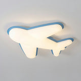 Kids Room Cartoon Airplane LED Flush Mount Ceiling Lamp Image - 8