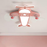 Kids Room Cartoon Airplane Modern Ceiling Fan Light Image - 20