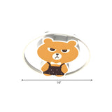 Kids Room Cartoon Bear Small Round Flush Mount Light Image - 4