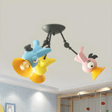 Kids Room Cartoon Colorful Bird Semi-Flush Mount Light Image - 1