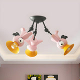 Kids Room Cartoon Colorful Bird Semi-Flush Mount Light Image - 10