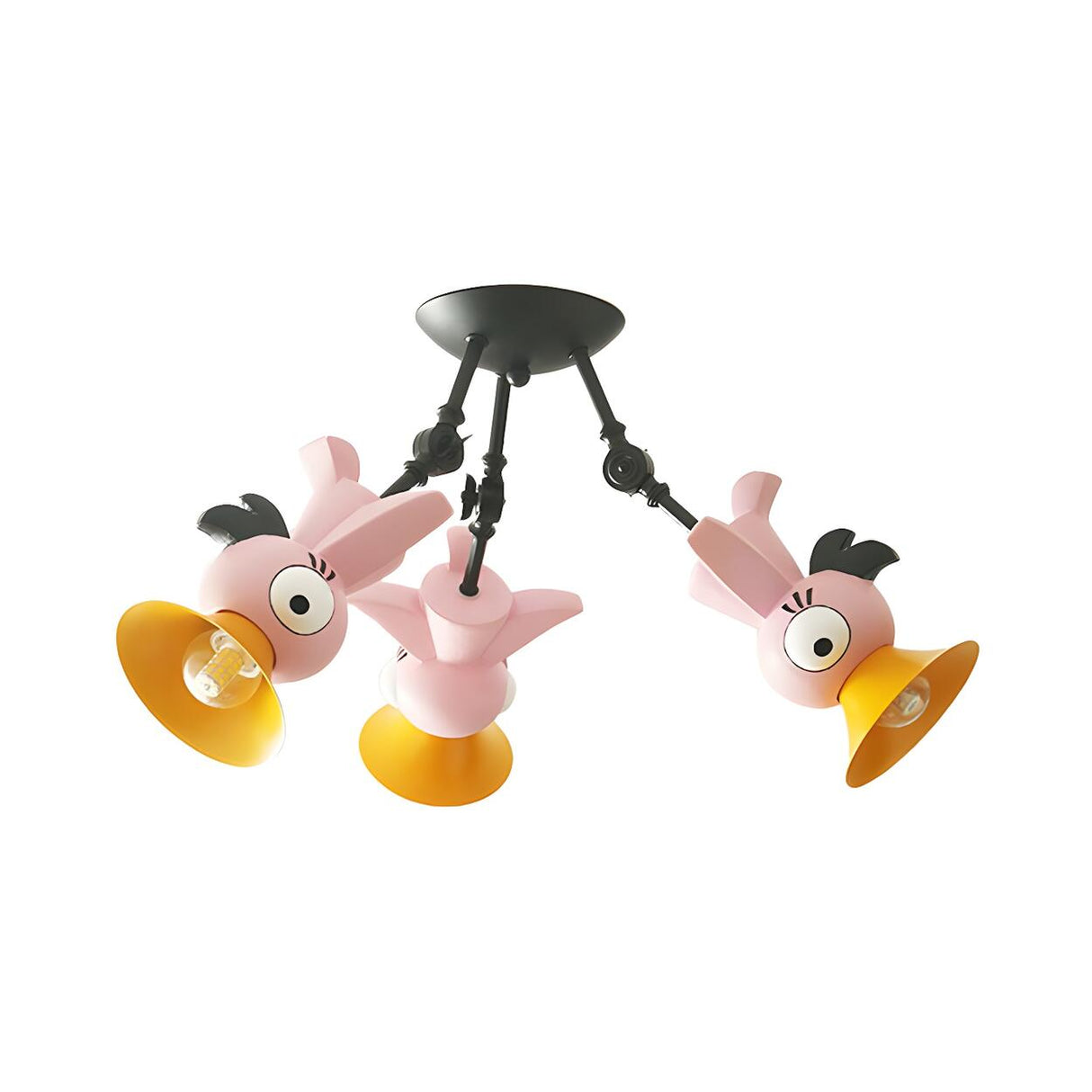 Kids Room Cartoon Colorful Bird Semi-Flush Mount Light Image - 11