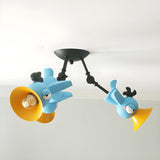 Kids Room Cartoon Colorful Bird Semi-Flush Mount Light Image - 12