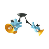 Kids Room Cartoon Colorful Bird Semi-Flush Mount Light Image - 14