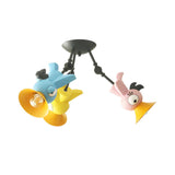 Kids Room Cartoon Colorful Bird Semi-Flush Mount Light Image - 3