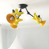 Kids Room Cartoon Colorful Bird Semi-Flush Mount Light Image - 4