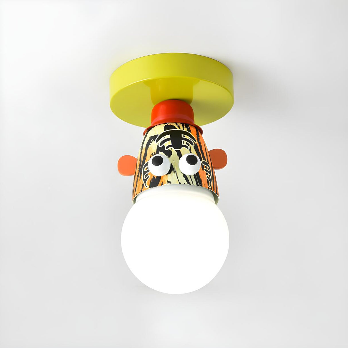 Kids Room Cartoon Giraffe Semi-Flush Mount Ceiling Lamp Image - 16