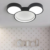 Kids Room Cartoon Mickey LED Flush Mount Ceiling Light Image - 5