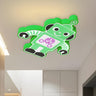 Kids Room Cartoon Orange Robot LED Flush Mount Light Image - 13