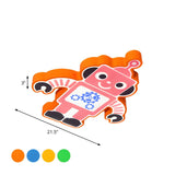 Kids Room Cartoon Orange Robot LED Flush Mount Light Image - 4