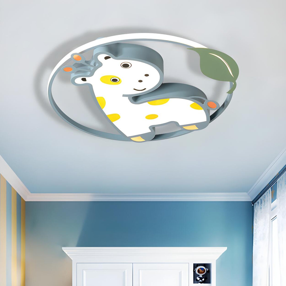 Kids Room Cartoon Unicorn LED Flush Mount Ceiling Light Image - 10