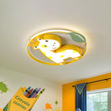 Kids Room Cartoon Unicorn LED Flush Mount Ceiling Light Image - 15