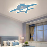 Kids Room Cartoon Whale Ceiling Fan with LED Light Image - 1