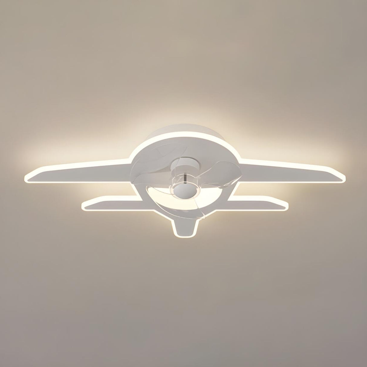 Kids Room Cartoon Whale Ceiling Fan with LED Light Image - 9