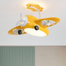 Kids Room Chic Cute Airplane LED Ceiling Fan Light Image - 2