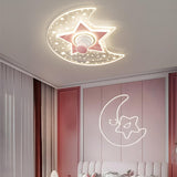 Kids Room Chic Star and Moon LED Ceiling Fan with Light Image - 4