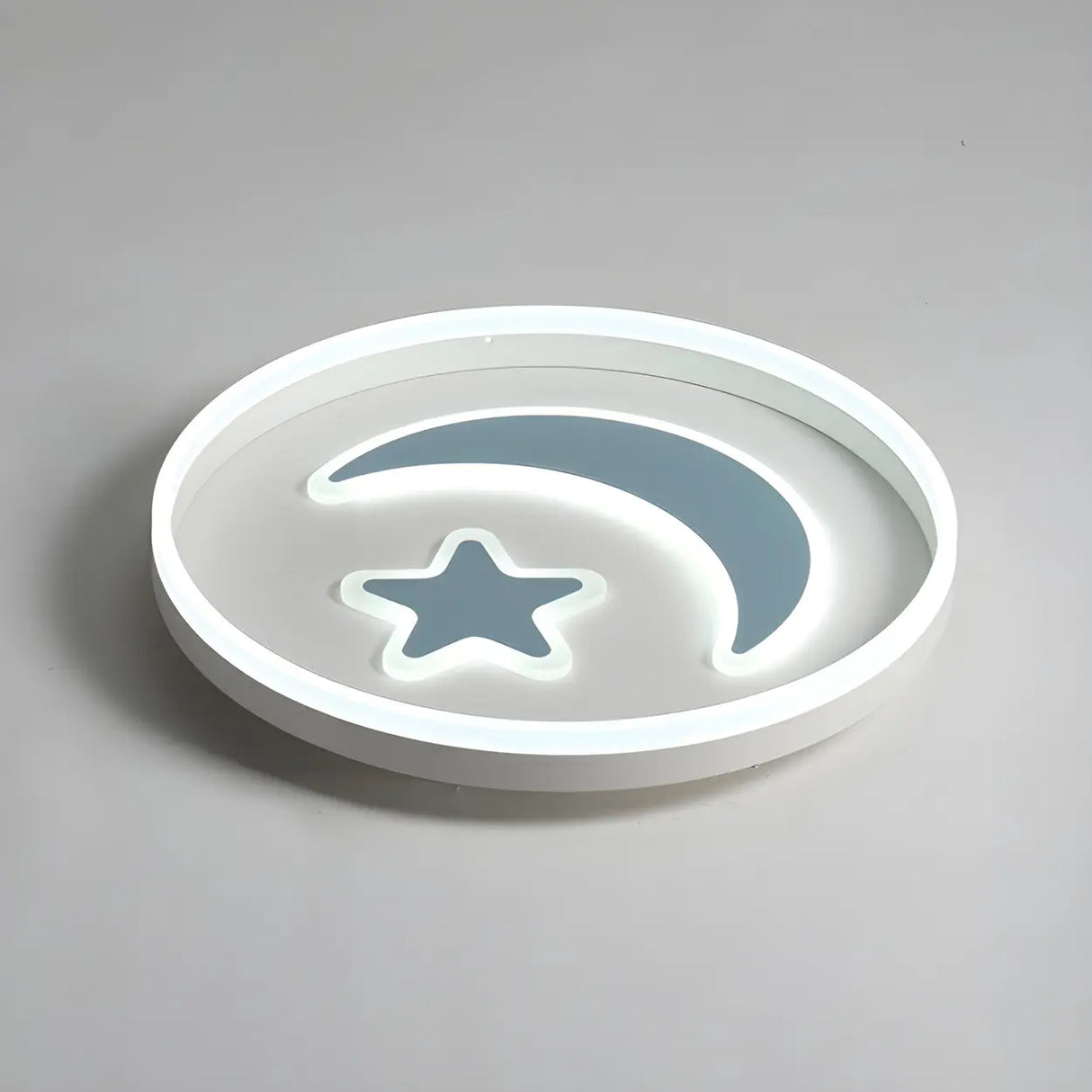 Kids Room Circle Moon Star Flush Mount Ceiling Light Image - 14