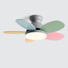 Kids Room Colorful 5 Wooden Blade Ceiling Fan Light Image - 16