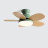 Kids Room Colorful 5 Wooden Blade Ceiling Fan Light Image - 3