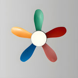 Kids Room Colorful Nordic LED Ceiling Fan with Light Image - 14