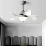 Kids Room Colorful Nordic LED Ceiling Fan with Light Image - 17