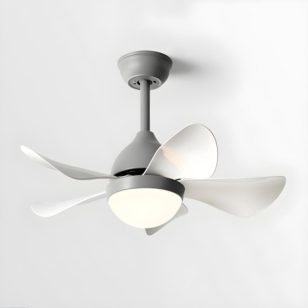 Kids Room Colorful Nordic LED Ceiling Fan with Light Image - 2