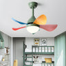 Kids Room Colorful Nordic LED Ceiling Fan with Light Image - 3