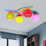 Kids Room Colorful Windmill Flush Mount Light 4-Light Image - 1