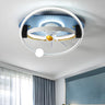 Kids Room Creative 2 Rings LED Ceiling Fan with Light Image - 5