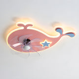 Kids Room Creative Anchor Ceiling Fan with LED Light Image - 7