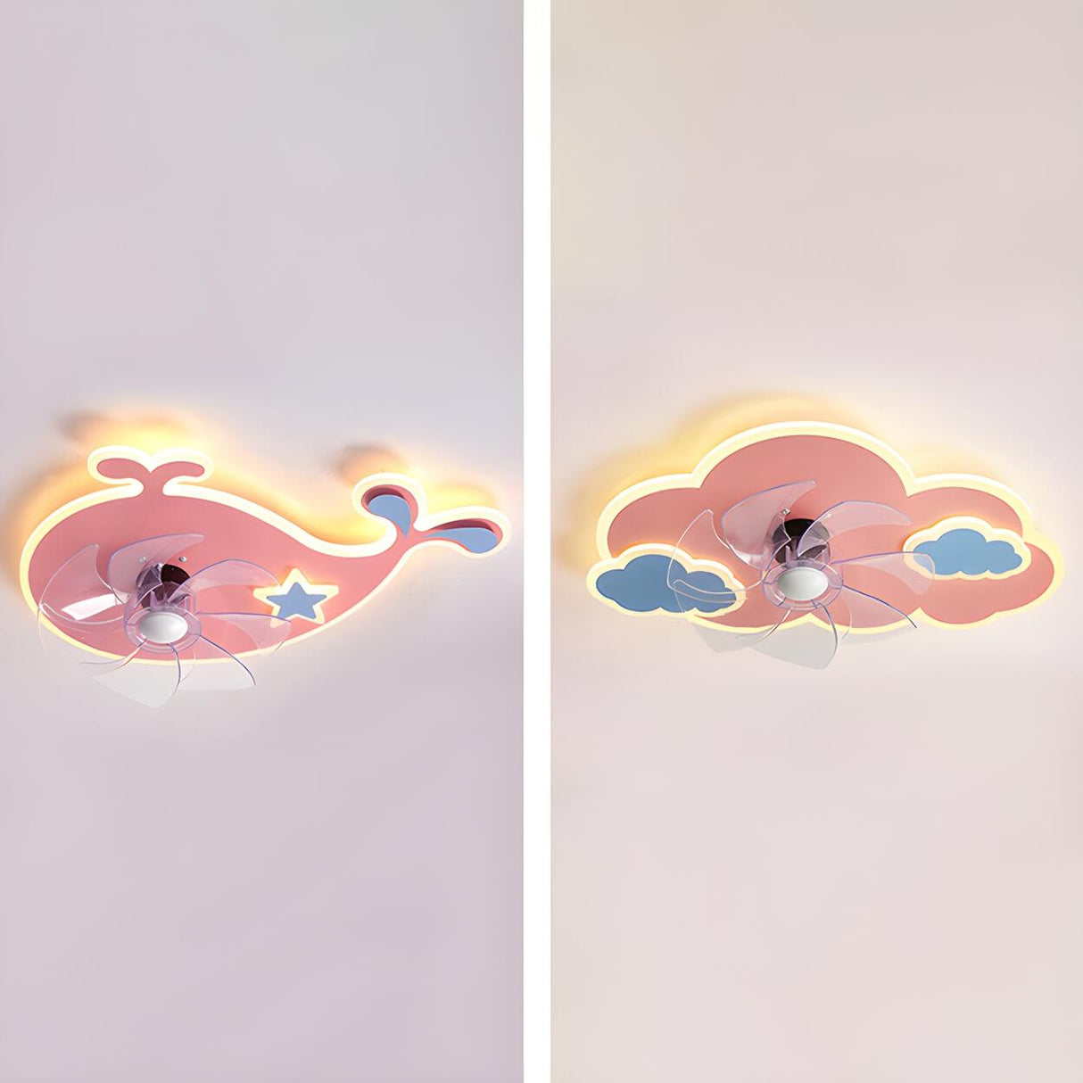 Kids Room Creative Anchor Ceiling Fan with LED Light Image - 8