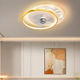 Kids Room Creative Ball Shade Gold Ceiling Fan Light Image - 6