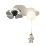 Kids Room Creative Cloud LED Ceiling Fan with Light Image - 5