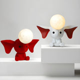 Kids Room Creative Elephant Shape Moon Decor Table Lamp Image - 1