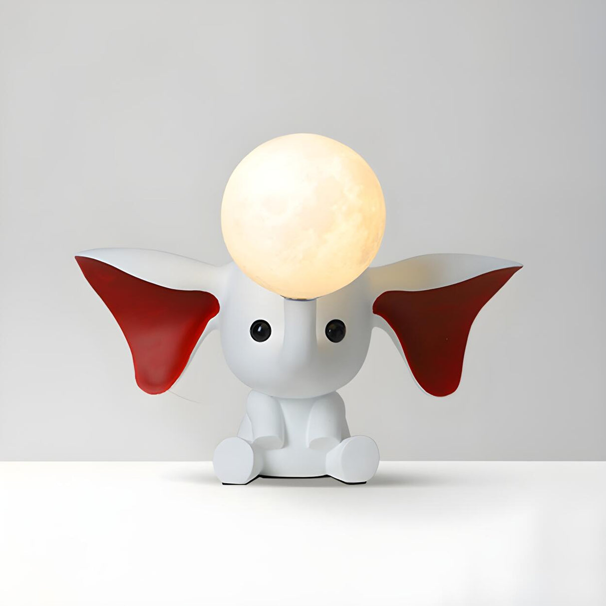 Kids Room Creative Elephant Shape Moon Decor Table Lamp Image - 7