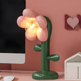 Kids Room Creative Flower Ball Shade Metal Table Lamp Image - 1