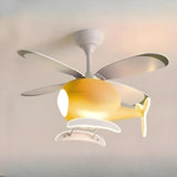 Kids Room Creative Helicopter Ceiling Fan with Light Image - 11